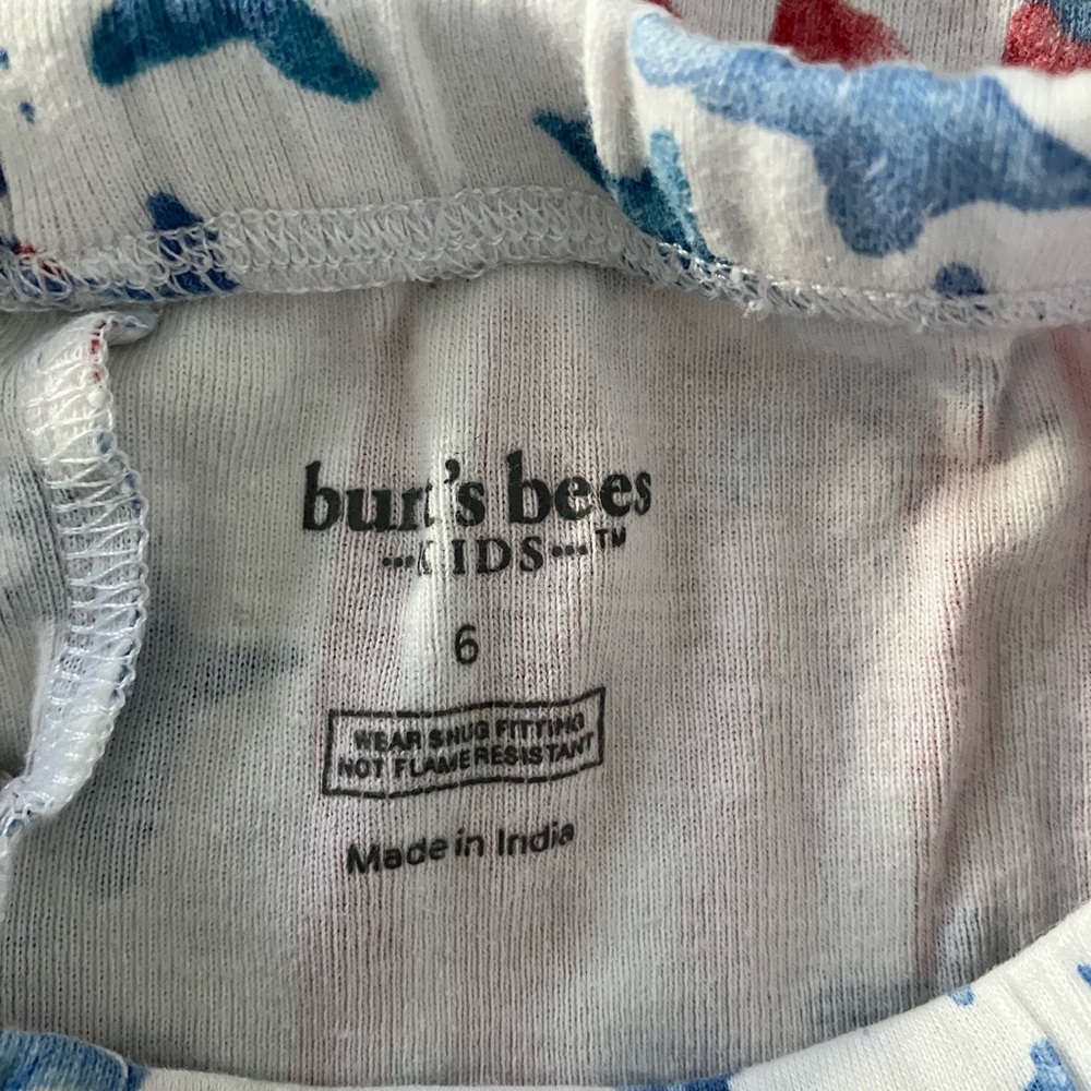 Burt's Bees Kids Patriotic Pajama Set size 6 - Picture 4 of 5